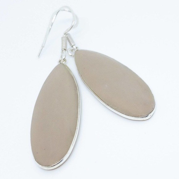 Mookaite 925 Sterling Silver Statement Earrings - Artisan Crafted - Picture 6 of 14